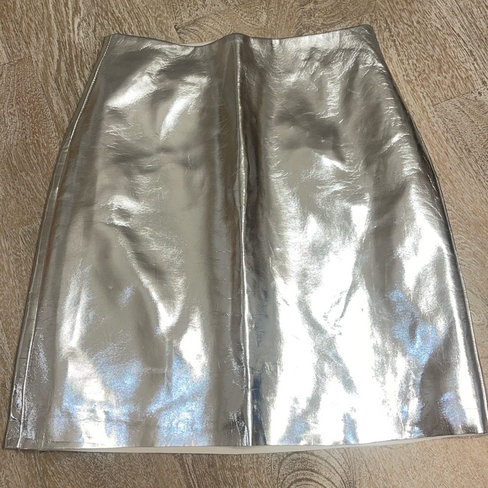 NWT silver metallic skirt H&M size 2